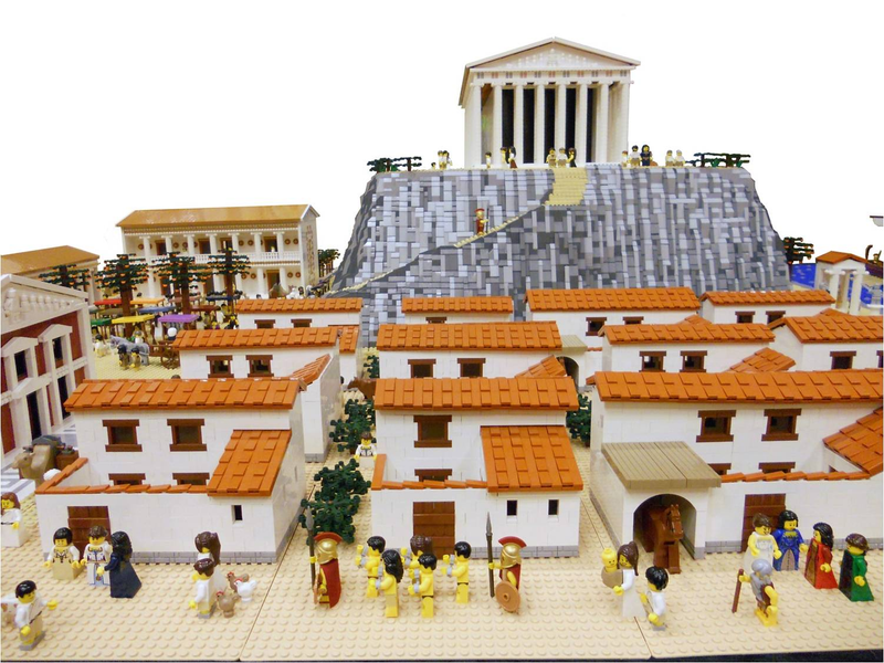 Illustration for article titled Gigantic 7.5 x 9-foot Greek Legopolis took 10 months to build